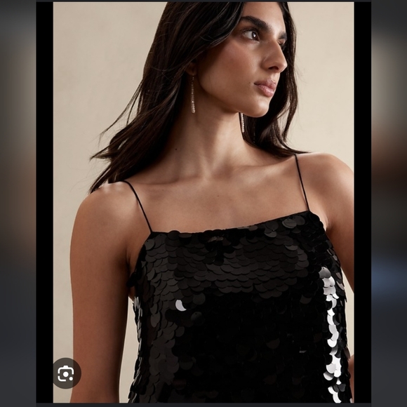 Banana Republic Teia Sequin Maxi Dress. Size 18. BLACK. - Picture 8 of 14